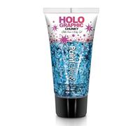 Chunky Cosmetic Glitter gels 50ml for face, Body & Hair from Glitter me up (Vegan) (Cosmic Blue)