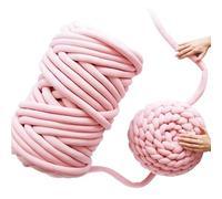 Chunky Cotton Tube Yarn 500g Super Bulky Arm Knitting Roving Knitted Blanket Chunky Yarn Thick Fit use for Crochet Carpet Hats(OneColor)