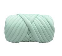 Chunky Cotton Tube Yarn Super Bulky, 0.5 KG Coarse Yarn for Hand Knitting, Crochet, Soft Cotton, Large, Arm, Blanket(0.5kg Pale Green)