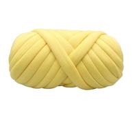 Chunky Cotton Tube Yarn Super Bulky, 0.5 KG Coarse Yarn for Hand Knitting, Crochet, Soft Cotton, Large, Arm, Blanket(0.5kg Yellow)