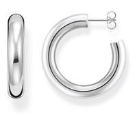 Chunky Creole Hoop Earrings - female - THOMAS SABO - Earrings - Gray - ONE SIZE - Accessories ONE SIZE