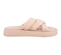 Chunky Cross Over Summer Holiday Beach Sliders Sandals ABSOLUTE FOOTWEAR Nude 6