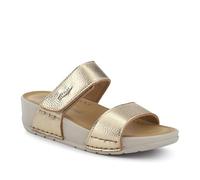 Chunky Dual-Strap Touch-Fasten Sandals - Gold Size 8