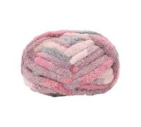 Chunky Finger Knitting Yarn for Beginners Soft Bulky Blend Craft Cord DIY Scarf Making Roving Thread Kits with Included (A, 25.6mx2cm)