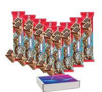 Chunky Funky Chocolate Bar 40g - Crispy cocoa wafer finger covered in milk chocolate and white coating (10 x Bars)