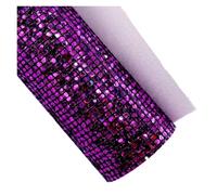 Chunky Glitter Fabric Plain Color Solid Shiny Grids Chunky Glitter Fabric Leather for Craft Sewing Bags DIY Material(Type 2,A4 20 x 30cm)