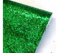 Chunky Glitter Fabric Sparkly A4 A5 Vinyl Faux Leather Craft Bag Wall Decor Bow (Emerald, A5 Sheet)