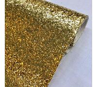 Chunky Glitter Fabric Sparkly A4 A5 Vinyl Faux Leather Craft Bag Wall Decor Bow (Gold, 50cmx138cm Strip)