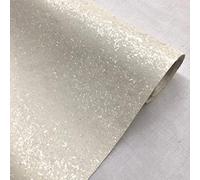 Chunky Glitter Fabric Sparkly A4 A5 Vinyl Faux Leather Craft Bag Wall Decor Bow (Off White, 30cmx138cm Strip)