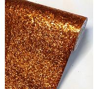 Chunky Glitter Fabric Sparkly A4 A5 Vinyl Faux Leather Craft Bag Wall Decor Bow (Rust, 30cmx138cm Strip)