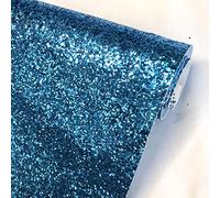 Chunky Glitter Fabric Sparkly A4 A5 Vinyl Faux Leather Craft Bag Wall Decor Bow (Turquoise, 50cmx138cm Strip)
