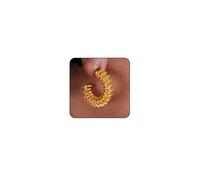 Chunky Gold and Silver Hoops - Statement Earrings for Women, Large Thick Fashion Earrings, Trendy Bold Jewelry, Stainless Steel, No Gemstone