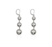Chunky Gold Ball Beads Dangle Hoop Earrings for Women Round Balls Bead Chain Drop Earrings Trendy Statement Dangling Earrings Jewelry Accessories, L, Metal, No Gemstone