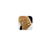 Chunky Gold Bracelet for Women Gold Bracelets Stack Chunky Cuban Link Chain for Women Dainty Boho Silver Paperclip Bracelet Chunky Jewelry Gifts Stocking Stuffers