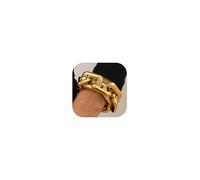Chunky Gold Bracelet Statement Bracelet for Women Punk Chunky Chain Bracelets Dainty Gold Accessories Jewelry for Women Trendy, Alloy, no gemstone