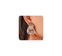 Chunky Gold Earrings for Women Gold Statement Knot Earrings Trendy Chunky Gold Hoop Geometric Earring Drop Dangle Gold Prom Earrings Minimalist Gold Jewelry, Zinc, No Gemstone