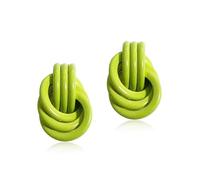 Chunky Gold Earrings for Women Trendy Knot Link Circle Geometric Dangle Earrings Studs Lightweight Hollow Twisted Drop Earings Jewelry, Metal, No Gemstone