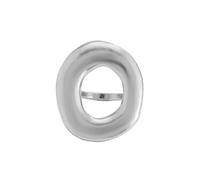 Chunky Gold Hollow Statement Ring for Women Silver Chunky Hollow Oval Shaped Ring Non Tarnish Irregular Geometric Minimalist Rings Trendy Jewelry Accessories for Women, Stainless Steel, No Gemstone