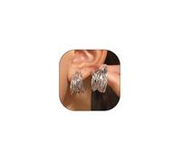 Chunky Gold Hoop Statement Earrings for Women,Irregular Geometry Twisted Triangle Drop Dangle Earrings Party Dainty Jewelry Accessories Gifts, S, Zinc, No Gemstone