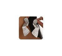 Chunky Gold Statement Dangle Drop Earrings for Women Texture Wrinkles Twisted Curved Geometry Irregular Piercing Stud Earrings, Large, Metal, No Gemstone