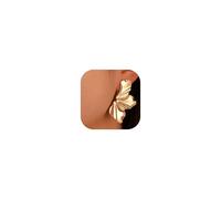 Chunky Gold Statement Earrings For Women Gold Flower Earrings Trendy Ginkgo Leaf Floral Simple Jewelry for Women (C)