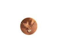 Chunky Heart Necklace for Women Chunky Gold Necklaces Big Hammered Pendant | 14k Gold Plated Heart Chain Necklace with Toggle Clasp Non Tarnish Chunky Choker Charms Jewelry for Daily Wear Gifts