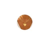 Chunky Heart Necklace for Women Chunky Gold Necklaces Big Hammered Pendant | 14k Gold Plated Heart Chain Necklace with Toggle Clasp Non Tarnish Chunky Choker Charms Jewelry for Daily Wear Gifts