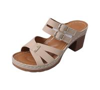 Chunky Heel Toe Sandals Lightweight Comfortable Walking Summer Casual Footwear Breeze Between Your Toes