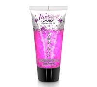 Chunky Holographic Glitter Face Gels 50ml - Cosmetic for Face, Body and Hair Essential Festival and Rave Beauty Makeup - Vegan All in 1 Fix Glue in a Ready (Flamingo Fiesta)