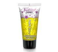 Chunky Holographic Glitter Face Gels 50ml - Cosmetic for Face, Body and Hair - Essential Festival and Rave Beauty Makeup - Vegan All in 1 Fix Glue and Glitter in a Ready (Golden Griffin)
