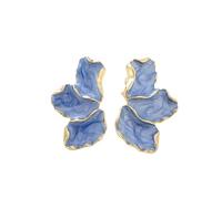 Chunky Irregular Large Leaf Petal Earrings for Women, Statement Flower Petal Dangle Earrings Dangling Unique Brightly Big Acrylic Ear Stud Jewelry Gifts, Zinc, No Gemstone