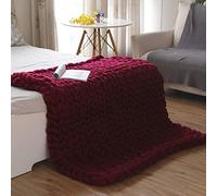 Chunky Knit Blanket - Cozy Hand-Knitted Throw for Home Decor, or Yoga Mat Rug