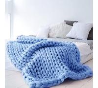 Chunky Knit Blanket - Cozy Handmade Warm Wool Throw for Sofa, Bed, Armchair | Soft Detive Blanket for Ultimate Comfort & Home Décor