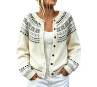 Chunky Knit Cardigan for Women UK Button Down Open Front Fair Isle Jumpers | Ladies Aran Cardigans , Crochet , Cable Knit , Long Sleeve ,Warm Knitwear ,Fall Winter Outfits for Daily Office Vacation