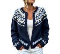 Chunky Knit Cardigan for Women UK Button Down Open Front Fair Isle Jumpers | Ladies Aran Cardigans , Crochet , Cable Knit , Long Sleeve ,Warm Knitwear ,Fall Winter Outfits for Daily Office Vacation