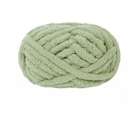 Chunky Knit Chenille Yarn for Hand Knitting Blankets, Super Soft Big Jumbo Blanket Yarn (Sage Green)