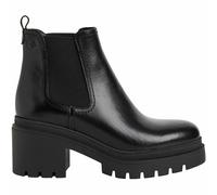 Chunky Leather Ankle Boots Black