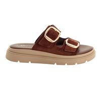 Chunky Leather Mules Brown