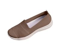 Chunky Loafers Women's Casual Shoes Everyday Wear Breathable Mesh Design Comfortable Flat Sole Ideal Spring and Summer Stylish and Versatile Relaxed Outfits Brown