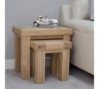 Chunky Oak Nest of Tables