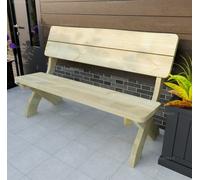 Chunky Pressure Treated Wooden Garden Bench - 3 Seater 4Ft 7In Wide (1400mm)