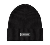Chunky Rib Cotton Beanie - male - Calvin Klein - Accessories - Black - ONE SIZE - Accessories ONE SIZE