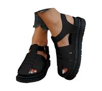 Chunky Sandals Ladies Womens Closed Toe Flatform Gladiator Platform Chunky Sole Strappy Summer Sandals Buckle Ankle Strap Walking Sandal Sandle Footwear