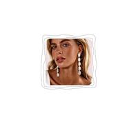 Chunky Statement Dangle Earrings for Women | Simple Round Drop Earring Minimalist Metal Design Fashion Accessories Jewelry Lightweight Fit Ideal for Daily & Gifting, L, Iron, No Gemstone