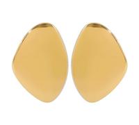Chunky Statement Earrings for Women Large Gold Irregular Geometric Drop Dangle Earrings Big Oval Round Pebble Shape Earrings Trendy Jewelry, 7*4.7cm, Metal, No Gemstone