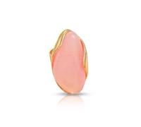 Chunky Statement Promise Rings for Women Large Amber Ring With Stones, Adjustable, Copper, No Gemstone