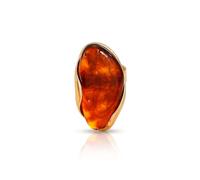 Chunky Statement Promise Rings for Women Large Amber Ring With Stones | Vintage Open Rings Jewelry Big Oval Irregular Resin Ring Boho Y2k Summer Beach Jewelry for Daily Wear Gifts
