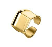 Chunky Sterling Silver Rings Wide Band Signet Ring 18K Gold Plated Rings for Women Non Tarnish Hypoallergenic Vintage Jewelry for Wedding Graduation Casual Gold