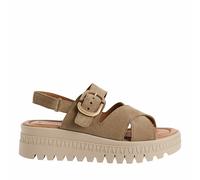 Chunky Suede Sandals taupe