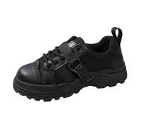 Chunky Trainer For Women Non Slip Thick Bottom Hiking Walking Trainers Sport Shoes With Buckle Breathable Safety Trekking Trainers Comfy Orthopedic Sneakers With Arch Support Memory Foam Dad Shoe